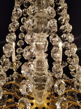 フランス　シャンデリア　大型　クリスタルガラス　レア　BFM 0147（C4）