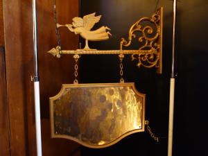 Italian gold ANGEL wall swing sign