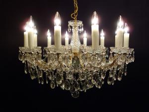 Czechoslovak glass Maria Theresa chandelier 12灯