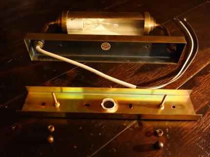 ウォールランプ　アンティーク・ヴィンテージ　LCB 0628　brass picture wall lamp 1灯（C2）