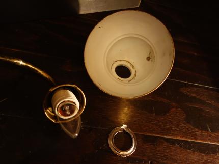 ウォールランプ　アンティーク・ヴィンテージ　LCB 0630　French gold shade picture wall lamp 1灯（C4）
