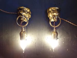 French brass FACE wall lamp 1灯 2P SET