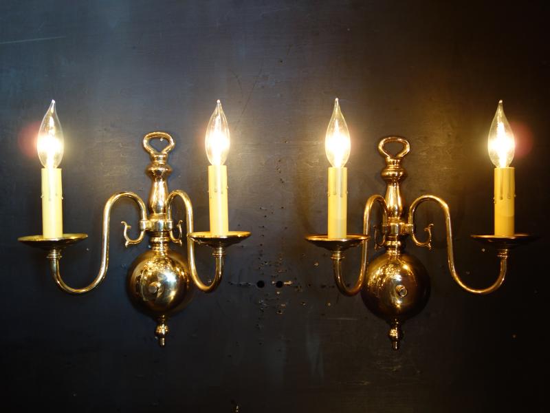 Italian brass wall lamp 2灯 2P SET