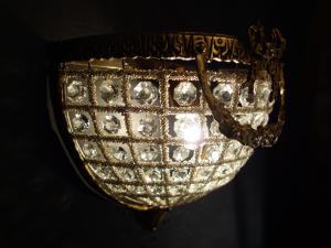 French brass ribbon cage wall lamp 1灯