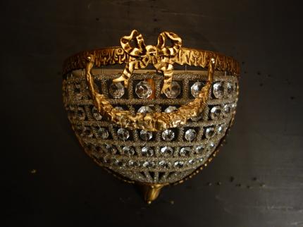 ハーフケージクリスタル付きウォールランプ　LCB 0638（C2）