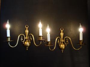 Italian brass wall lamp 2灯 2P SET