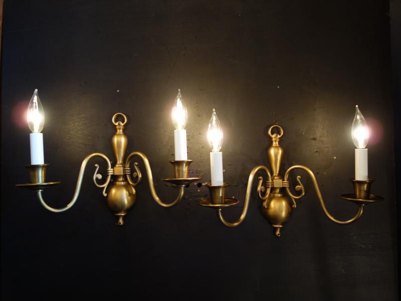 Italian brass wall lamp 2灯 2P SET