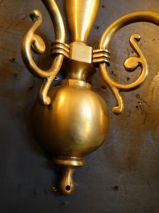 ウォールランプ　アンティーク・ヴィンテージ　LCB 0639　Italian brass wall lamp 2灯 2P SET（C3）