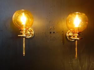 amber shade gold wall lamp 1灯 2P SET