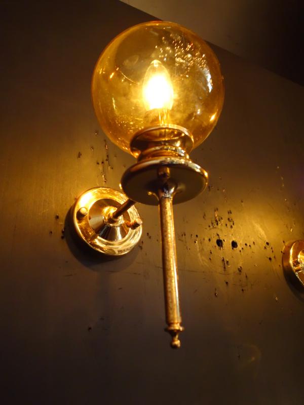 レトロオレンジガラスシェードウォールランプ　LCB 0641（4）