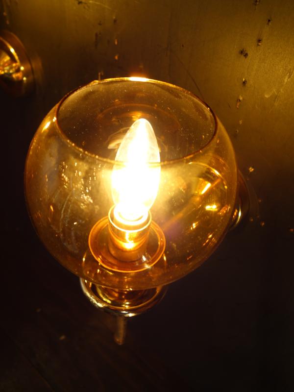 レトロオレンジガラスシェードウォールランプ　LCB 0641（5）