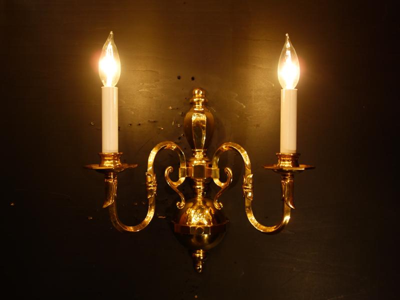 Italian brass wall lamp 2灯