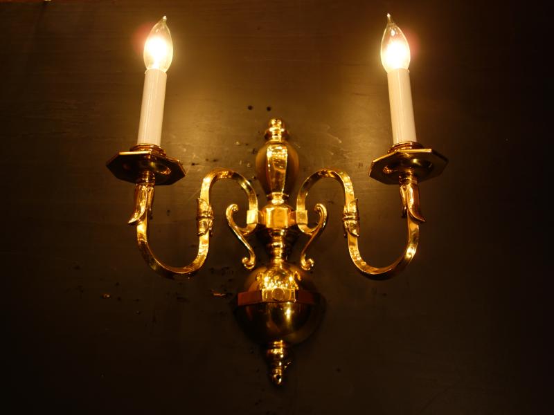 クラシック光沢ゴールドウォールランプ　LCB 0643（2）