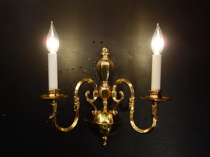 Italian brass wall lamp 2灯