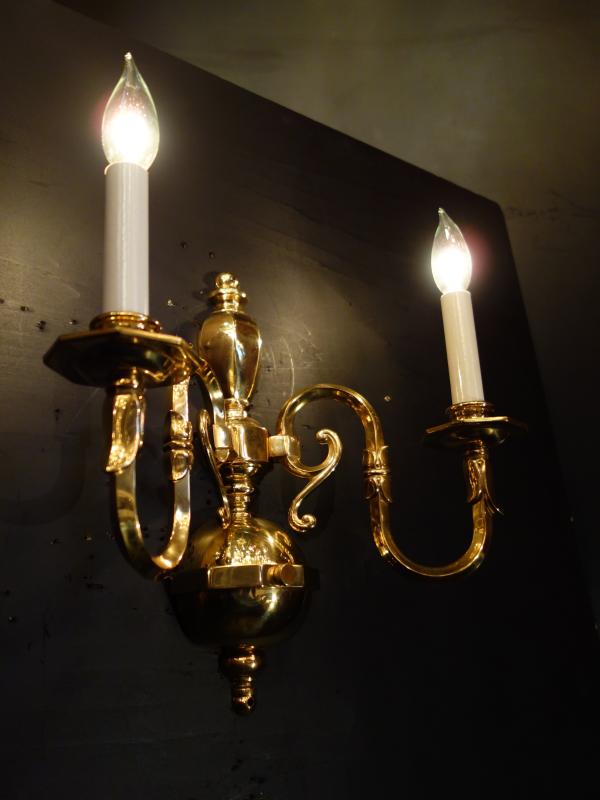 レトロ光沢ゴールド色真鍮ウォールランプ　LCB 0644（3）