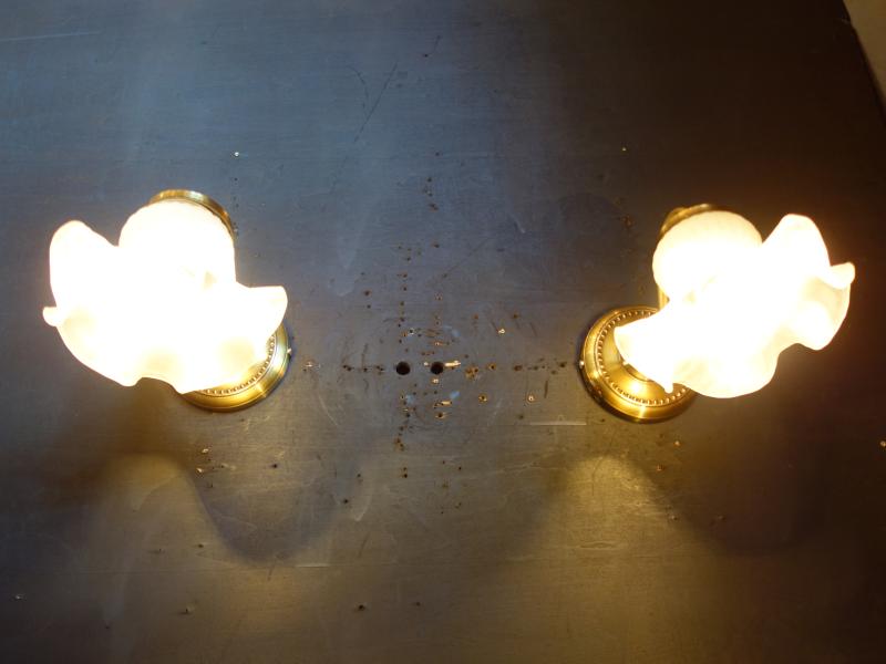 フロストガラスシェードレトロウォールランプ　LCB 0645（2）