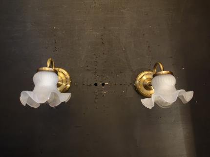 フロストガラスシェードレトロウォールランプ　LCB 0645（C2）