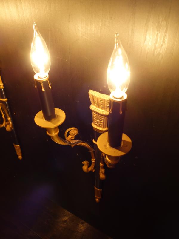 ゴールド×黒 鳥モチーフ付きウォールランプ LCB 0646(3)