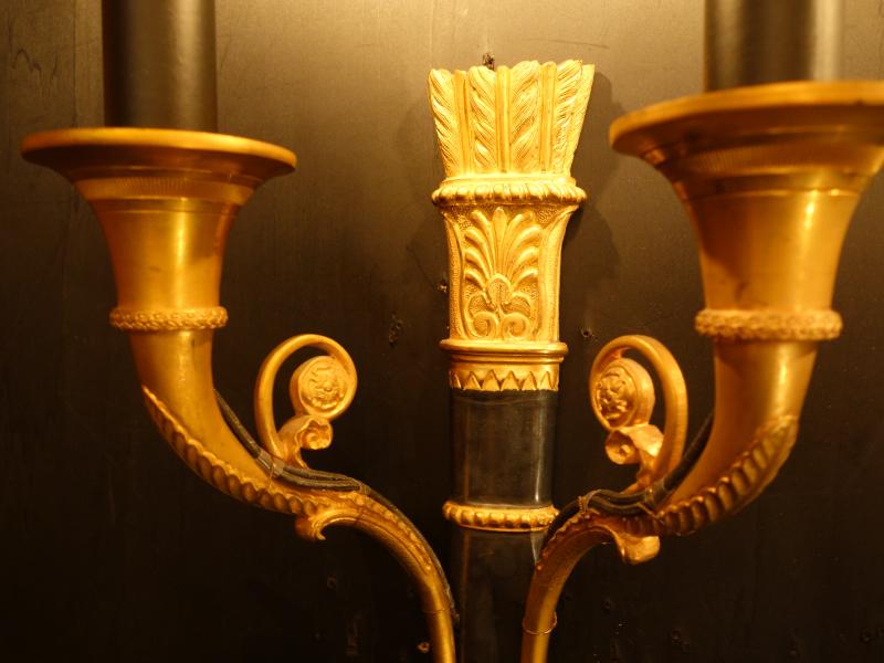 ゴールド×黒 鳥モチーフ付きウォールランプ LCB 0646(6)