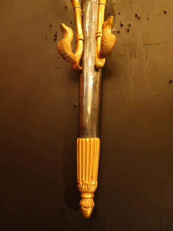 ゴールド×黒 鳥モチーフ付きウォールランプ LCB 0646(7)