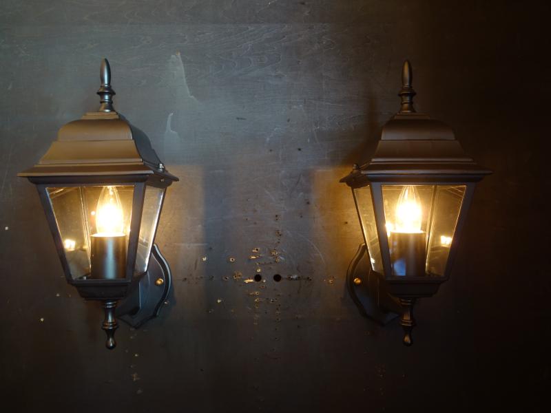 black lantern wall lamp 1灯 2P SET
