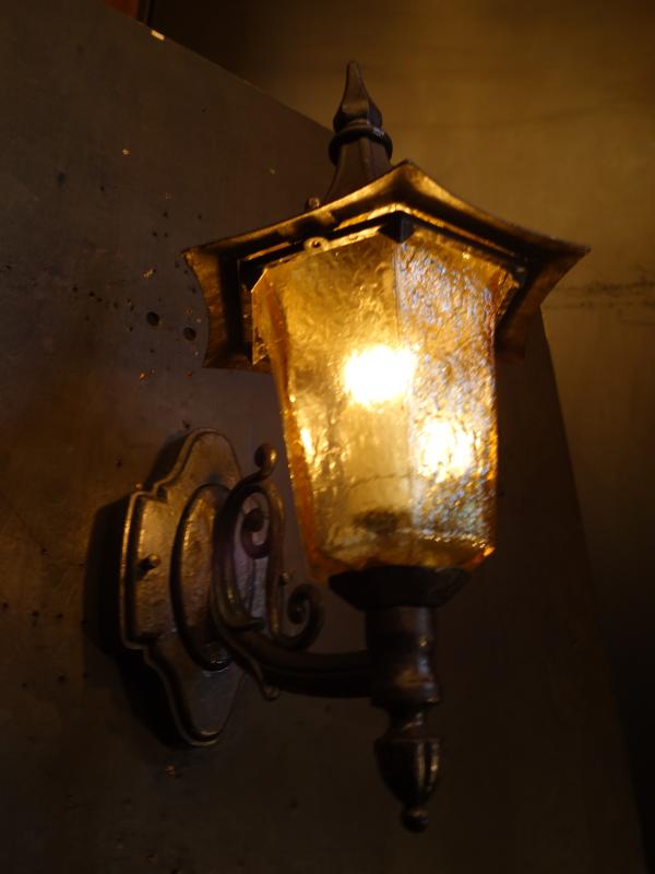 アンバーガラスランタンウォールランプ　LCB 0651（3）