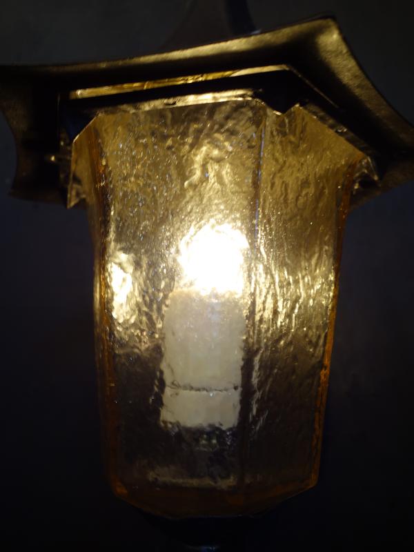 アンバーガラスランタンウォールランプ　LCB 0651（6）