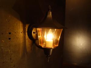 amber glass black lantern wall lamp 1灯