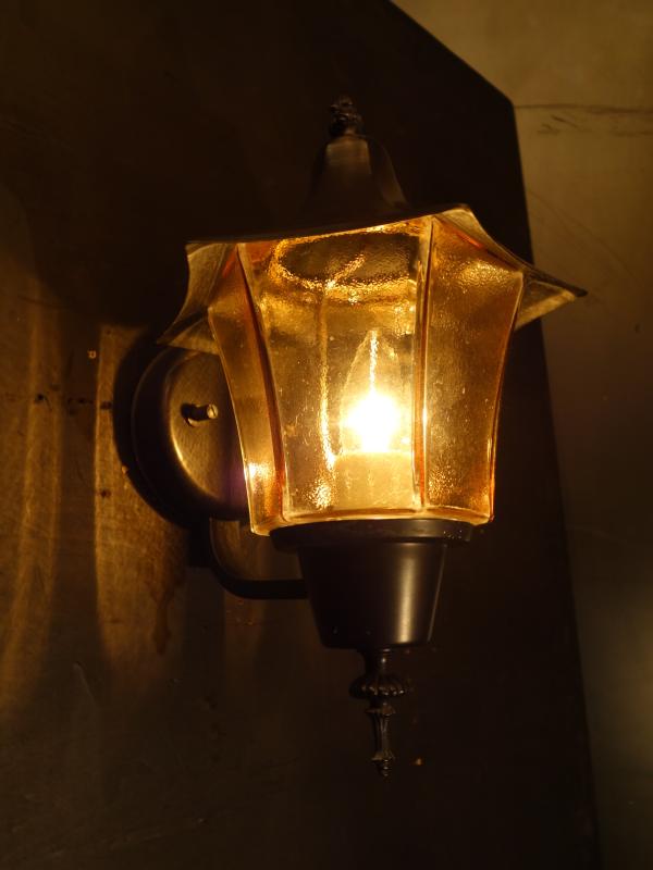 レトロ黒ランタンウォールランプ　LCB 0652（3）