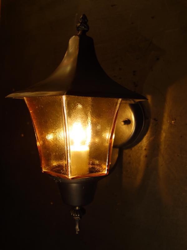 レトロ黒ランタンウォールランプ　LCB 0652（7）