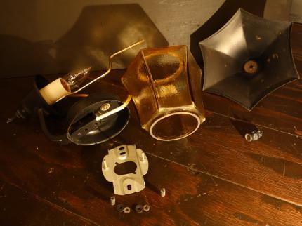 レトロ黒ランタンウォールランプ　LCB 0652（C2）