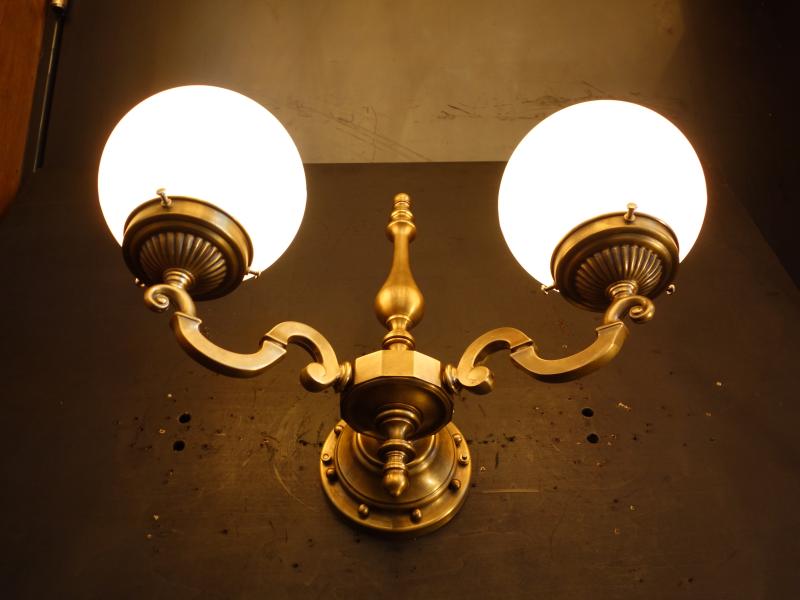 レトロガラスボールシェードウォールランプ　LCB 0658（5）