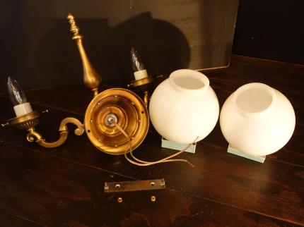 レトロガラスボールシェードウォールランプ　LCB 0658（C2）