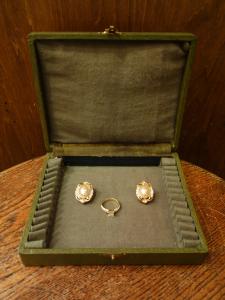 English green jewelry display case