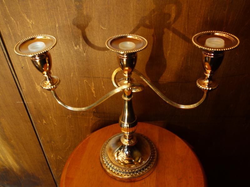 シルバー色燭台　キャンドルホルダー　LCM 7796（4）