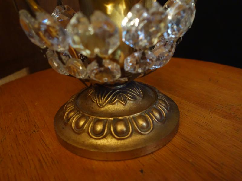 ビンテージ洋梨型テーブルランプ　卓上クリスタルシャンデリア　LCT 0227（6）