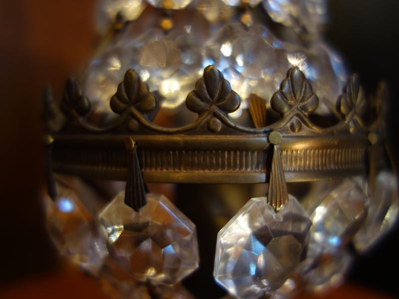 ビンテージ洋梨型テーブルランプ　卓上クリスタルシャンデリア　LCT 0228（6）