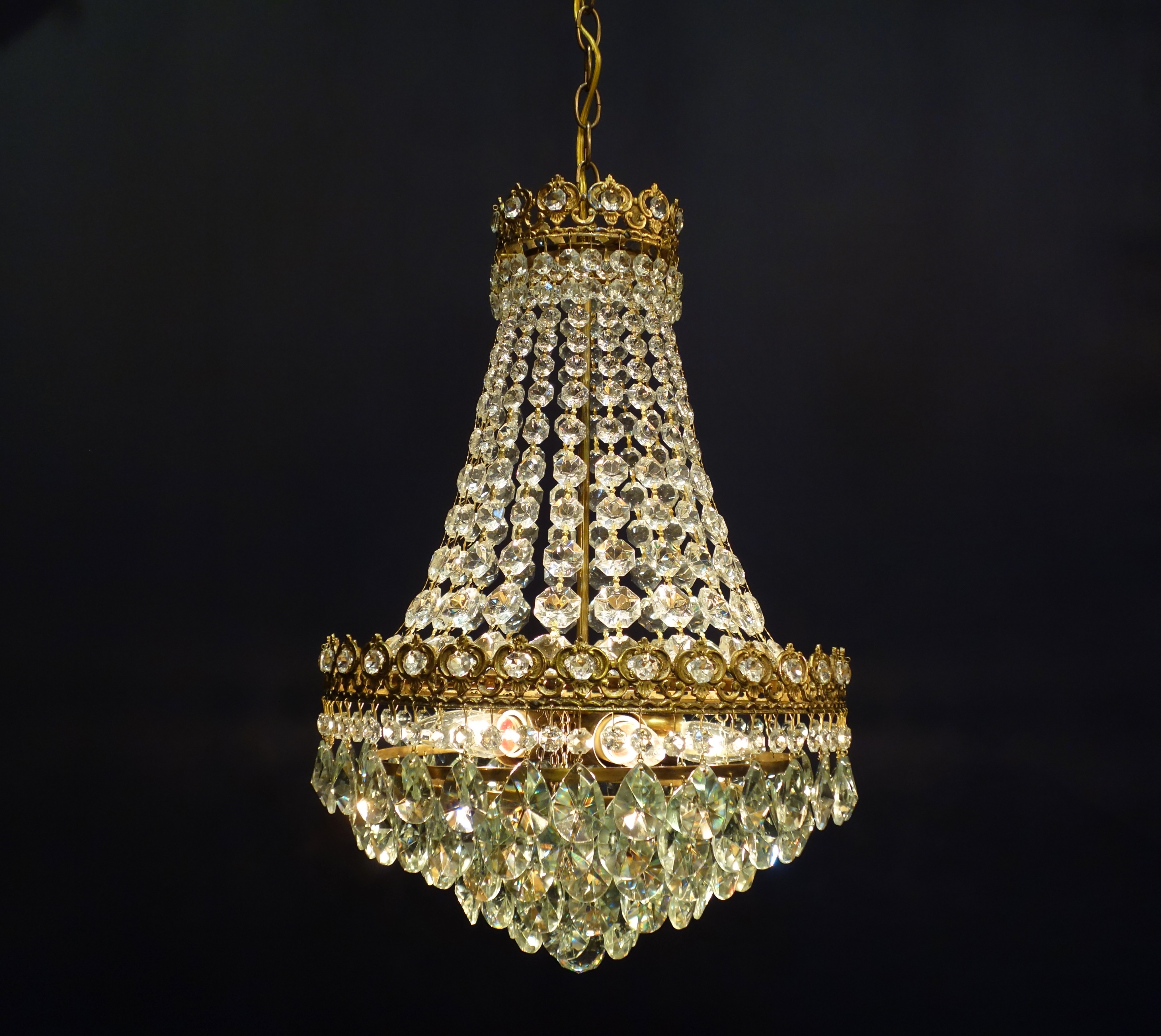 French brass Imperial chandelier 6灯