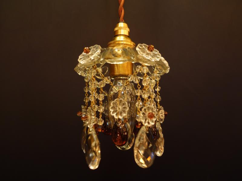 小型ガラス系ペンダント　プチシャンデリア　LCH 1271（6）