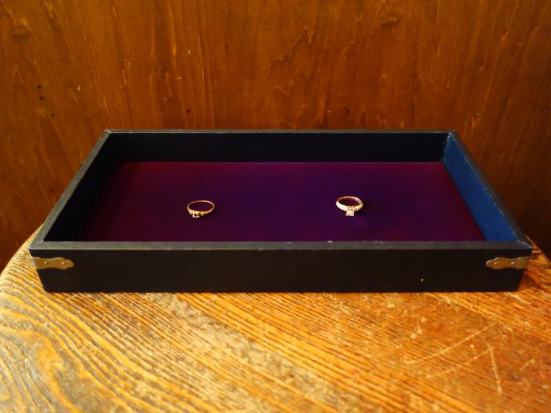 レトロ黒ジュエリートレイ アクセサリー収納　LCM 7806（3）