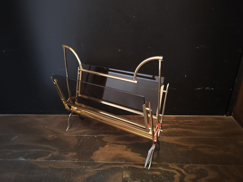 Brass & Glass Magazine rack