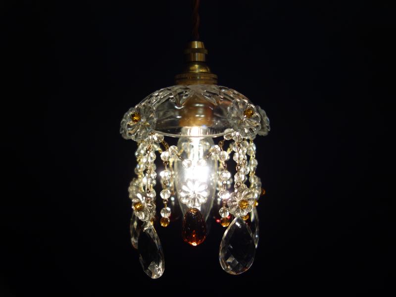 Czechoslovak crystal pendant lamp 1灯