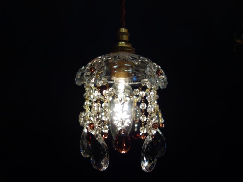 Czechoslovak crystal pendant lamp 1灯