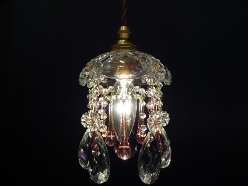 Czechoslovak crystal pendant lamp 1灯
