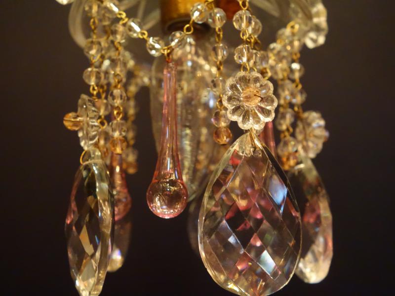 ペンダントライト アンティーク・ヴィンテージ LCH 1278 Czechoslovak crystal pendant lamp 1灯(3)