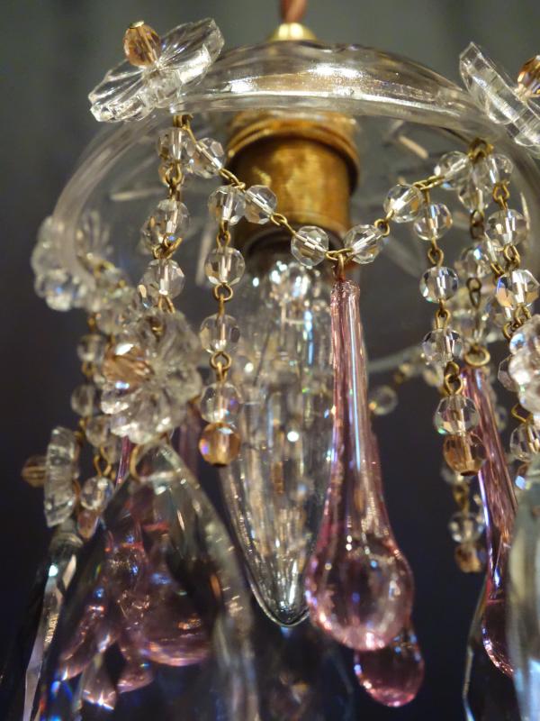 ペンダントライト アンティーク・ヴィンテージ LCH 1278 Czechoslovak crystal pendant lamp 1灯(4)