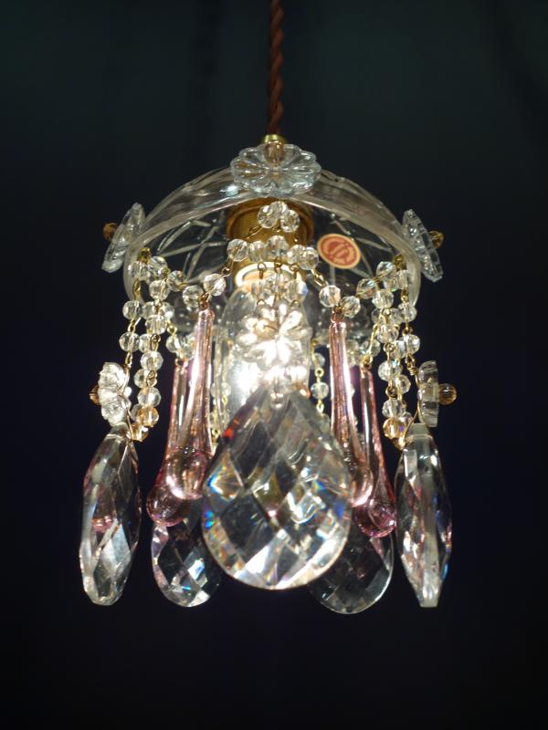 ペンダントライト アンティーク・ヴィンテージ LCH 1278 Czechoslovak crystal pendant lamp 1灯(5)