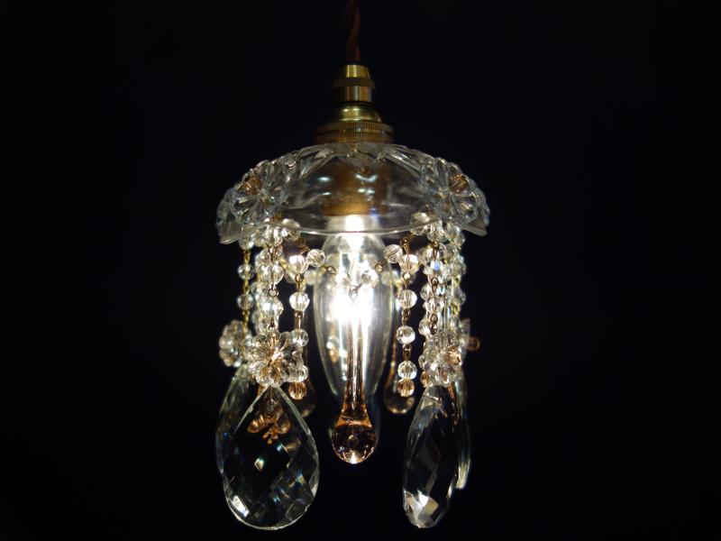 Czechoslovak crystal pendant lamp 1灯