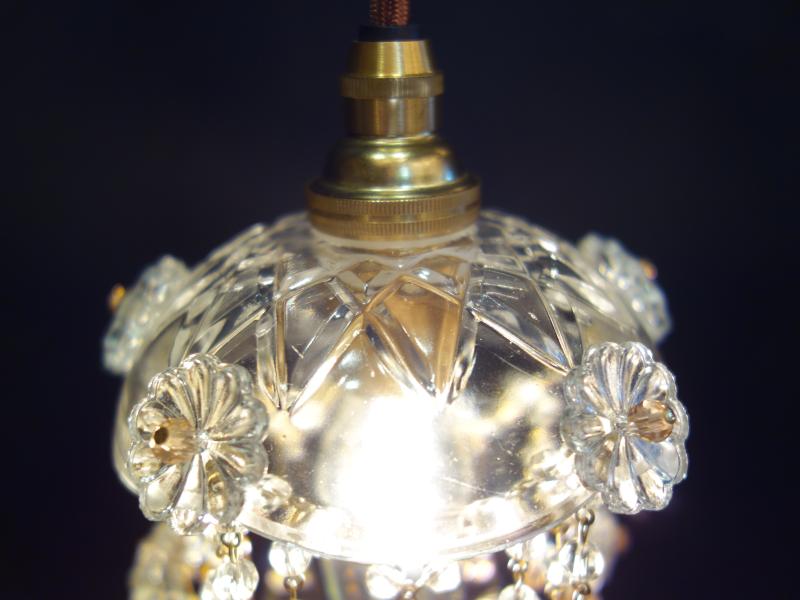 ペンダントライト アンティーク・ヴィンテージ LCH 1279 Czechoslovak crystal pendant lamp 1灯(3)