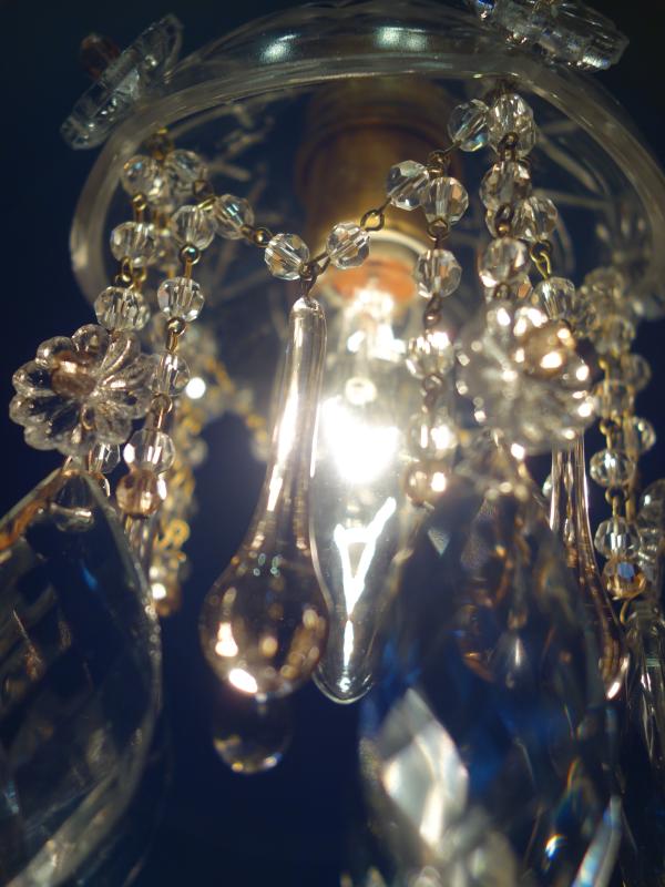 ペンダントライト アンティーク・ヴィンテージ LCH 1279 Czechoslovak crystal pendant lamp 1灯(5)